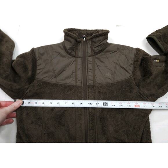 Nike Fleece Jacket Women's Small Brown Soft ACG Sherpa Fleece Zip Up Retro Y2K - Picture 2 of 8